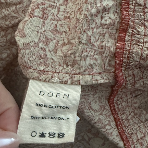 Doen Leda Dress Prancing Fawn in Rust Brown Cream Floral Dress - Picture 10 of 10